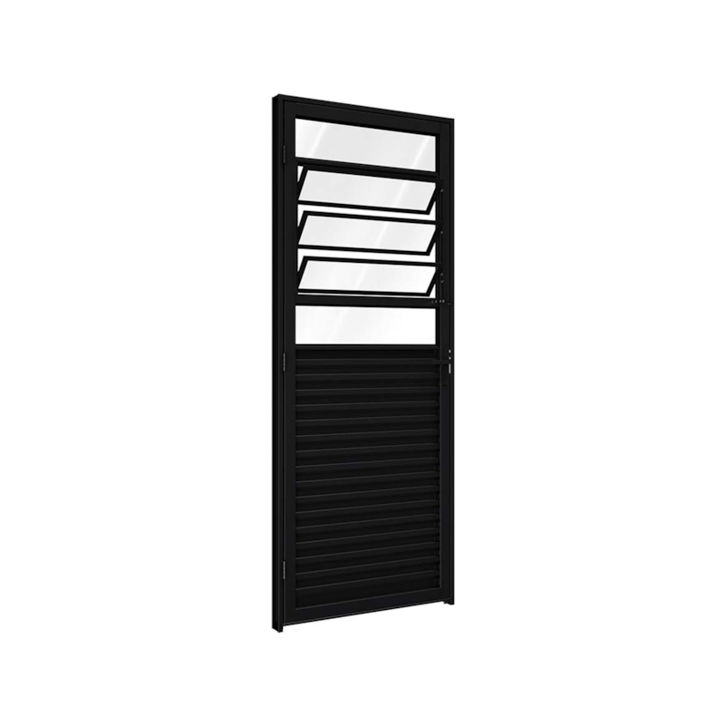 Porta de Giro com Básculante Preto 215x85cm PA132.2 Riobras
