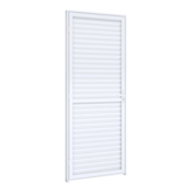 Porta de Giro Natural de Alumínio Laminada 215x75cm Branco Riobras