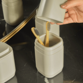 Porta Escova Aura Bege Ou