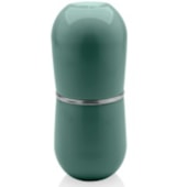 Porta Escova Cromo Belly com Tampa Verde Ou  Porta Escova Cromo Belly com Tampa Verde Ou