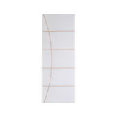 Porta Frisada HDF 60x210cm Branco Soft 5 Rocha Porta