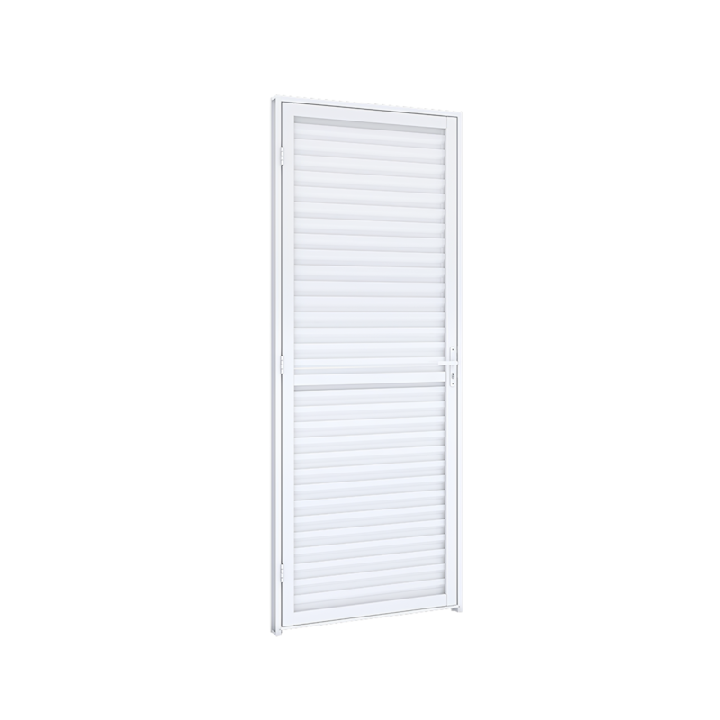 Porta Giro 100x215cm Laminada Branca Direita Lucasa