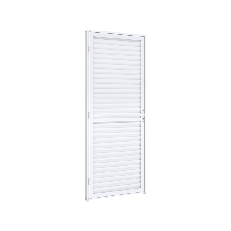 Porta Giro 100x215cm Laminado Branca Esquerda Lucasa 