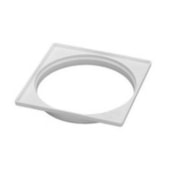 Porta Grelha Quadrada Branco 250mm Krona  Porta Grelha Quadrada Branco 250mm Krona