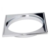 Porta Grelha Quadrada Cromada 150mm Krona  Porta Grelha Quadrada Cromada 150mm Krona
