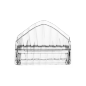 Porta Guardanapos de Cristal Radial 7,5x12x10,5cm Lyor