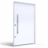 Porta Pivotante de Alumínio com Puxador Aço Lucasa Eccellente 225x130cm Branco