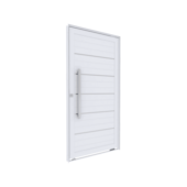 Porta Pivotante Esquerda 105x215cm Lambri com Friso Lucasa