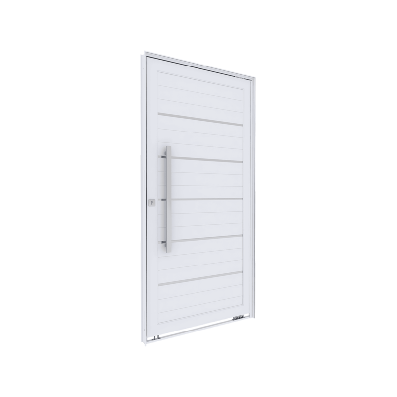 Porta Pivotante Esquerda 105x215cm Lambri com Friso Lucasa