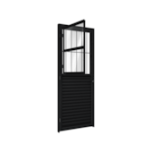 Porta Postigo com Grade Preto 215x85cm PA133.2 Riobras