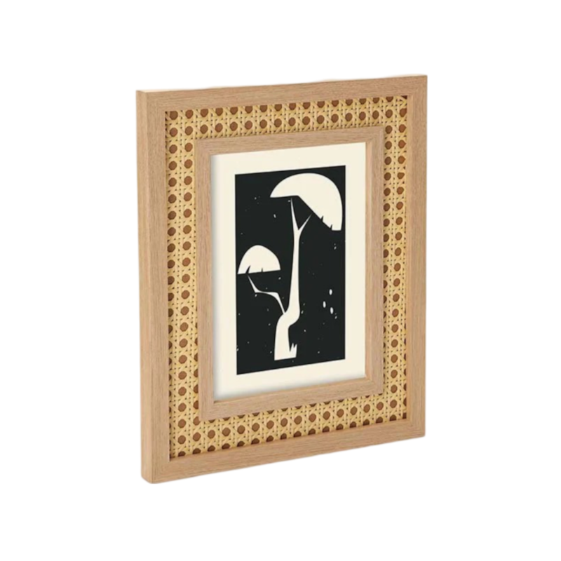 Porta Retrato MDF Rattan Retro 20x25cm Mart