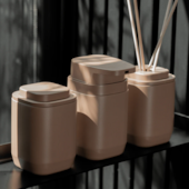 Porta Sabonete Líquido Aura Marrom Amêndoa Ou 