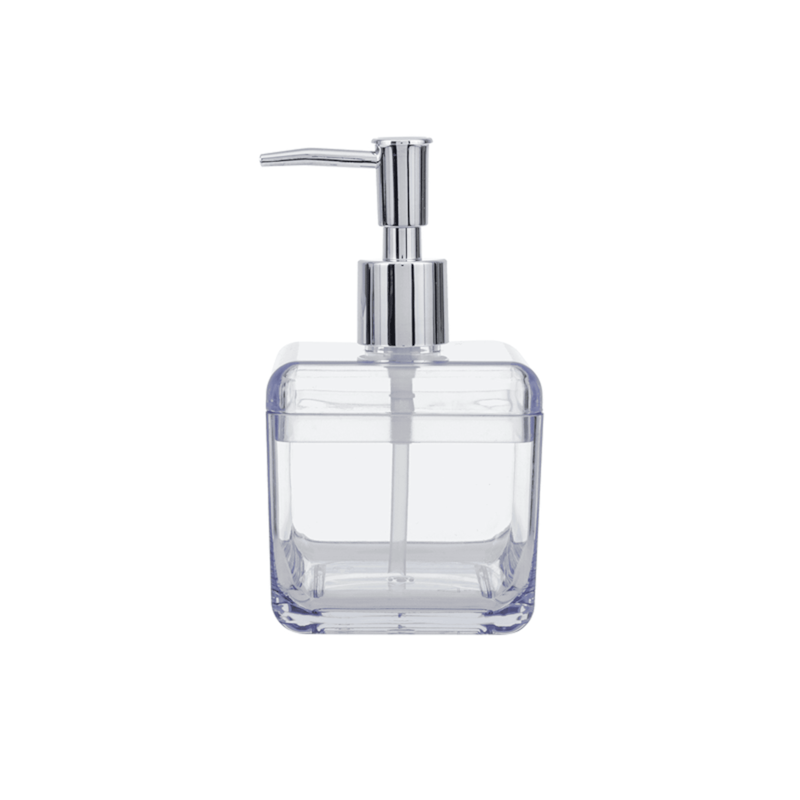 Porta Sabonete Líquido Cube 330ml Cristal Coza