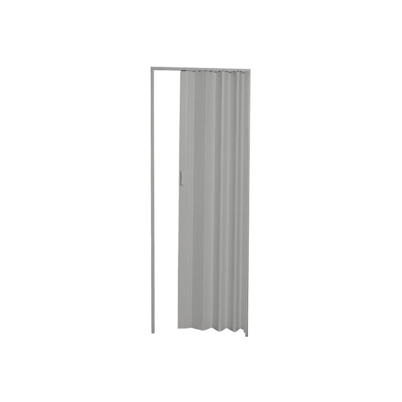 Porta Sanfonada Plástico PVC Cinza Easy 2,10x0,80m Araforros