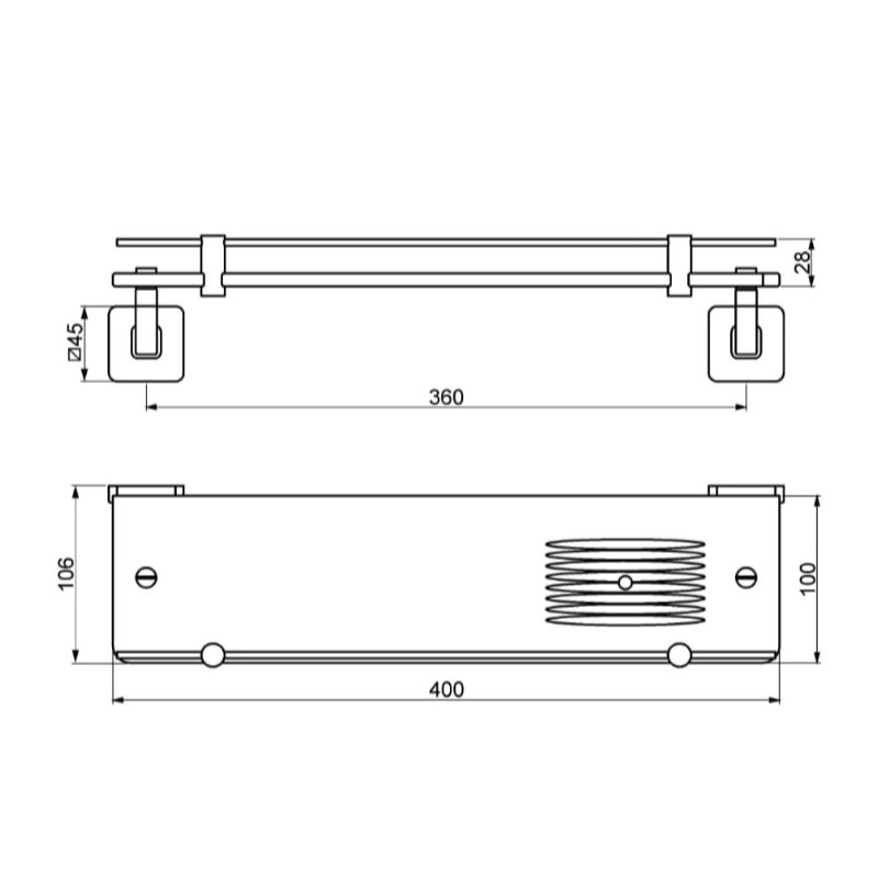 Porta Shampo Cromado Like Square 12131610 Perflex