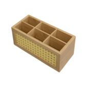 Porta Talheres de Bambu 6 Divisórias Oikos