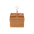 Porta Talheres Quadrado Vertical Claro em Rattan Mimo Style