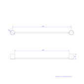 Porta Toalha Barra Flex 50cm Cromado 2040.C.FLX Deca