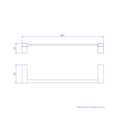 Porta Toalha Barra Liv 30cm Cromado 2040.C22.030 Deca