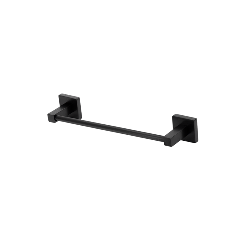 Porta Toalha de Rosto Barra Quadra Preto Fosco Perflex