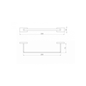 Porta Toalha Rosto Dom Dourado Fosco Perflex