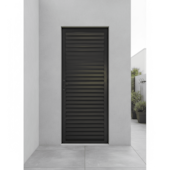 Porta Veneziana 60x210cm Preto Lado Esquerdo Lider