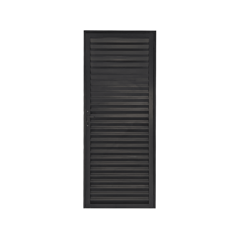 Porta Veneziana 60x210cm Preto Lado Esquerdo Lider