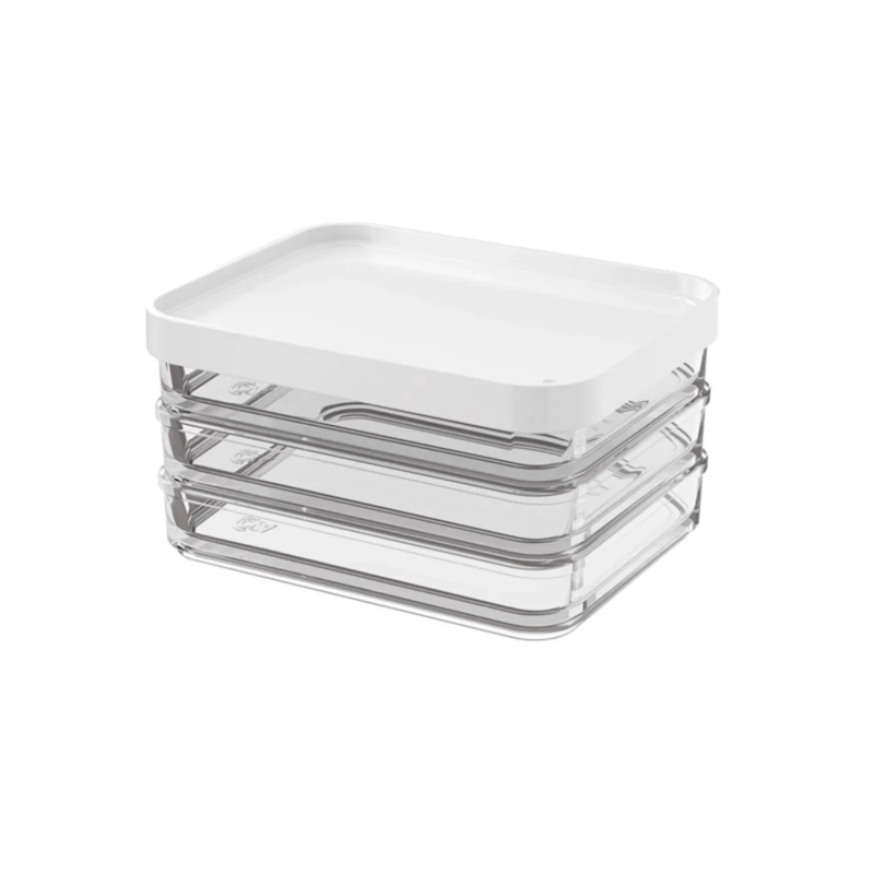 Pote Clear Trio 480ml Branco Brinox