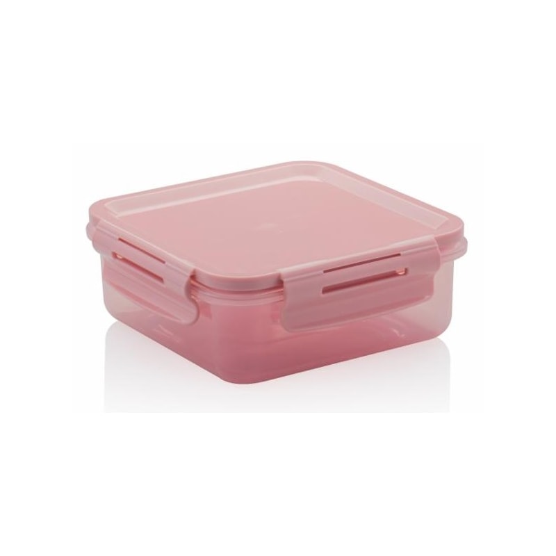 Pote Click Quadrado 500ml Rosa Fosco Martiplast