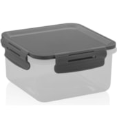 Pote Click Quadrado 800ml Chumbo Martiplast