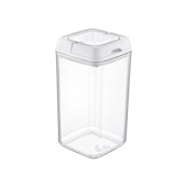 Pote Hermético Acrílico Quadrado 1,5L Branco Weck