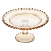 Prata com Pé Cristal Coração Ambar Lyor 