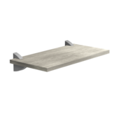 Prateleira 20x40cm Cor Concreto com Suporte Prata Prat-K Prateleira 20x40cm Cor Concreto com Suporte Prata Prat-K