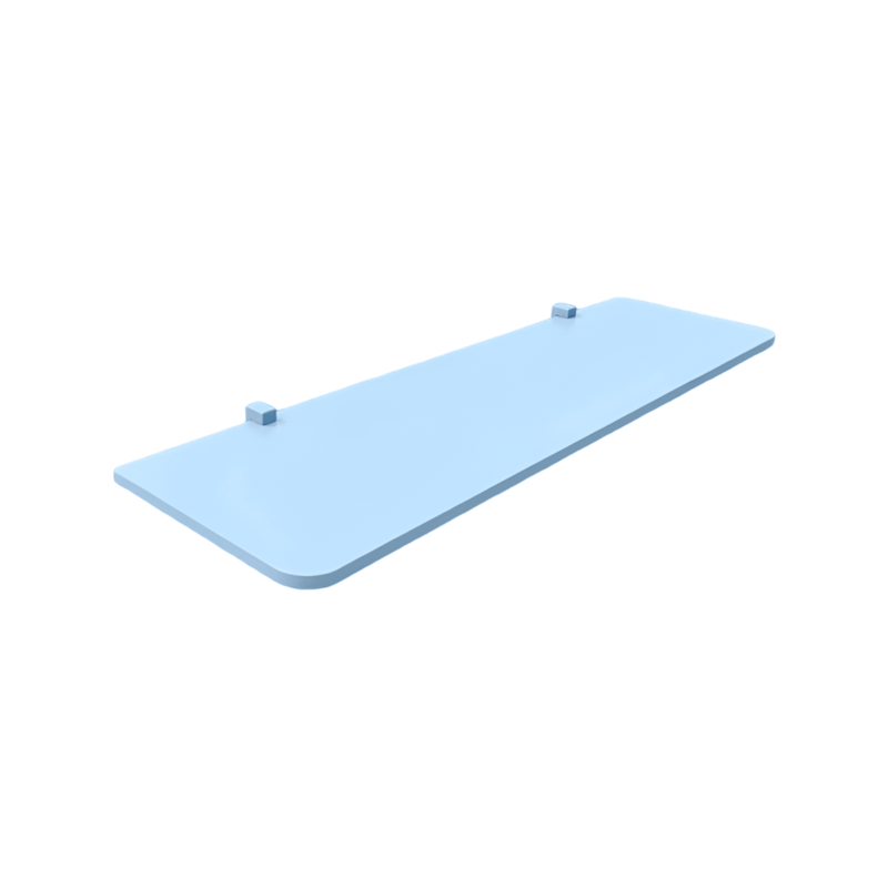 Prateleira Azul 1,2x25x100cm com Suporte Kids Prat-K