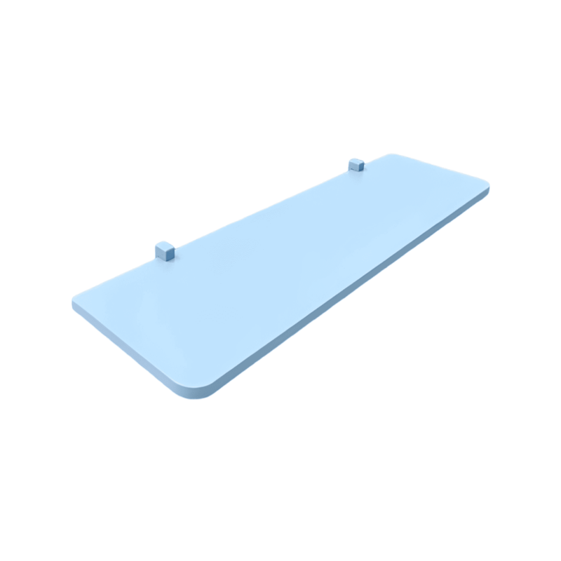 Prateleira Azul 1,2x25x60cm com Suporte Kids Prat-K