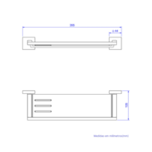 Prateleira Clean Black 2030.BL.CLN.NO Deca