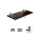Prateleira Concept 25x40cm Tabaco com Suporte Prat-k