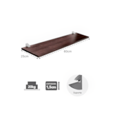 Prateleira Concept 25x60cm Tabaco com Suporte Prat-K