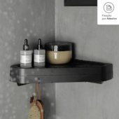 Prateleira de Canto Eleve Preto Ou
