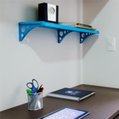 Prateleira de PVC 40x20cm PMS/40 com Suporte Blueberry Astra
