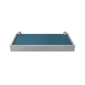Prateleira Duetto 20x40cm Azul Petróleo com Moldura Cinza Prat-K Prateleira Duetto 20x40cm Azul Petróleo com Moldura Cinza Prat-K