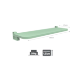 Prateleira Kids 25x80cm Verde Menta com Suporte Prat-K