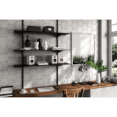 Prateleira Preta 1,5x30x120cm Facility Prat-K