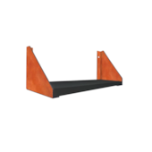 Prateleira Preto 1,5x10x40cm Suporte V Couro Caramelo Prat-K Prateleira Preto 1,5x10x40cm Suporte V Couro Caramelo Prat-K