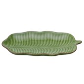 Prato Folha em Cerâmica Banana Leaf 25cm Lyor