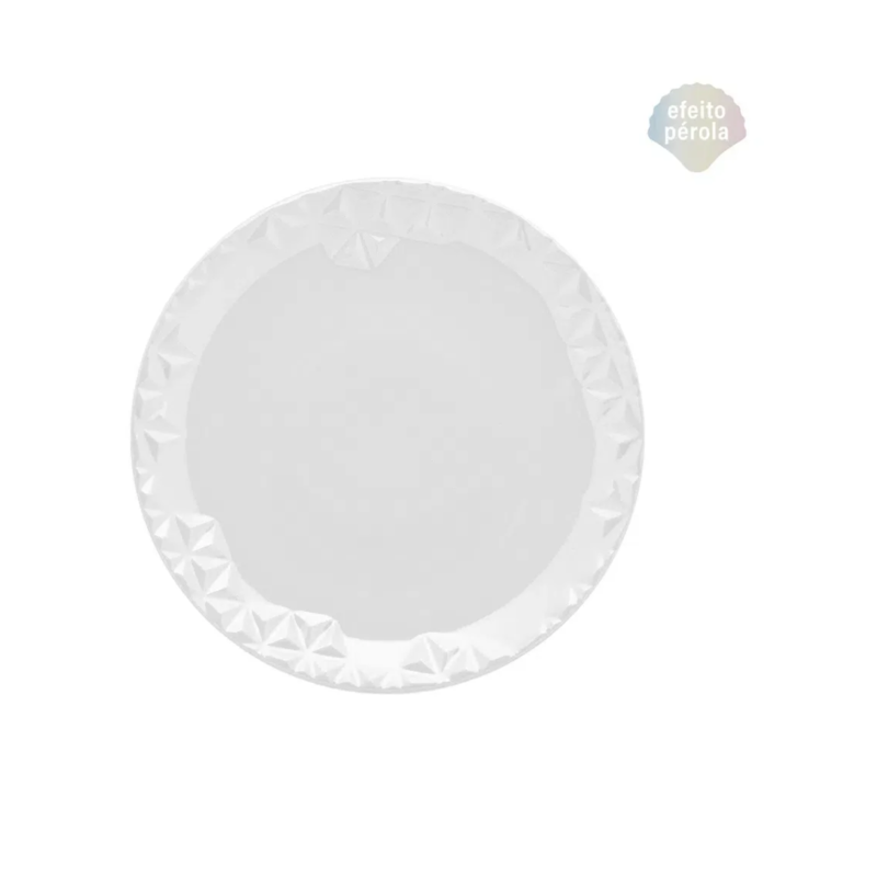 Prato para Sobremesa 21cm Porcelana Pérola Oxford
