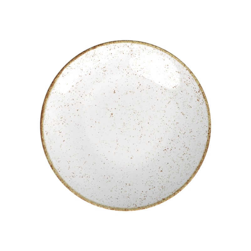Prato Sobremesa Marrom em Porcelana Decorada Ø21cm Tramontina