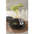 Prato Sobremesa Vidro Opalino Diwali Black 19cm Lyor