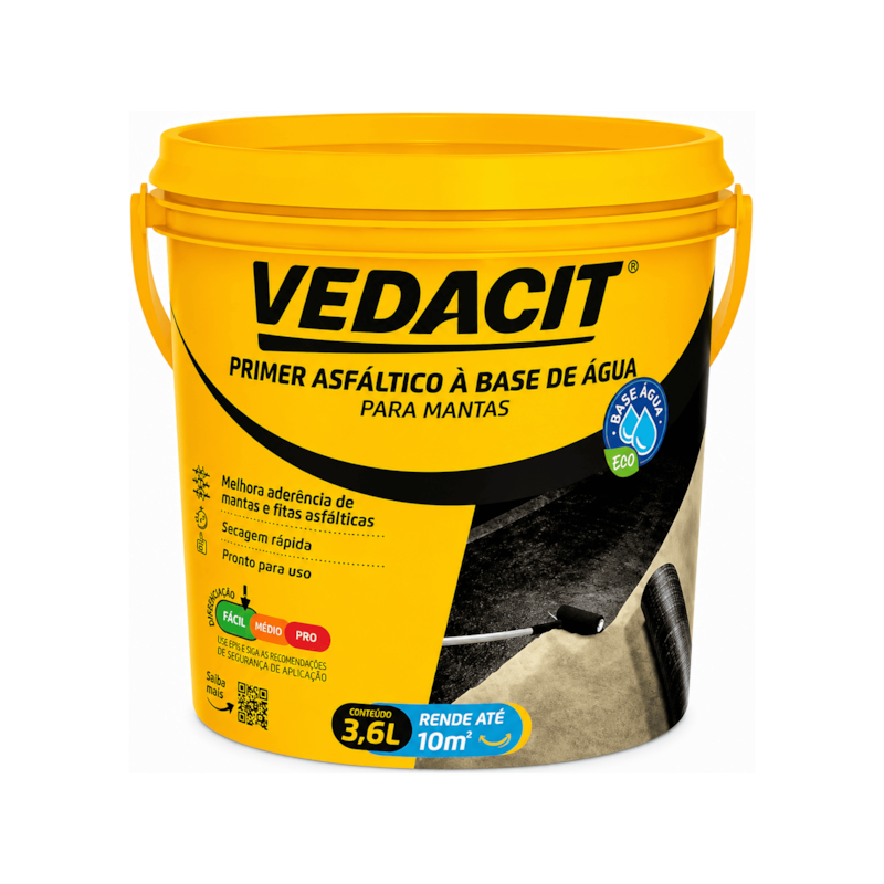 Prime Asfáltico Base de Água 3,6L Vedacit