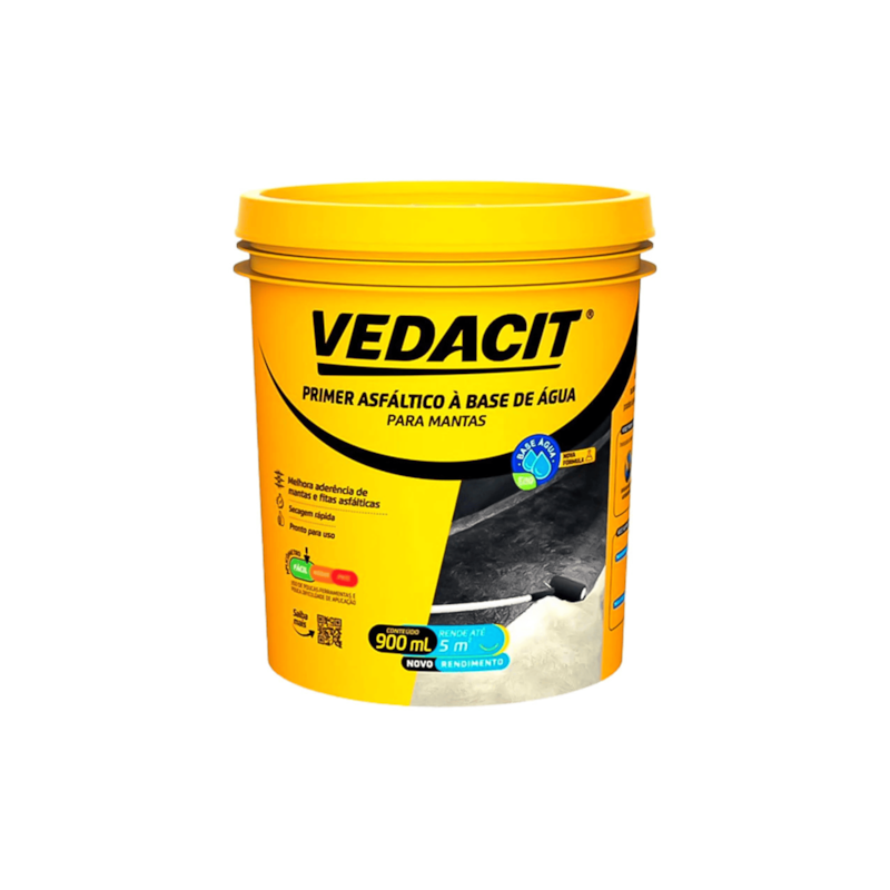 Prime Asfáltico Base de Água Pote 900ml Vedacit